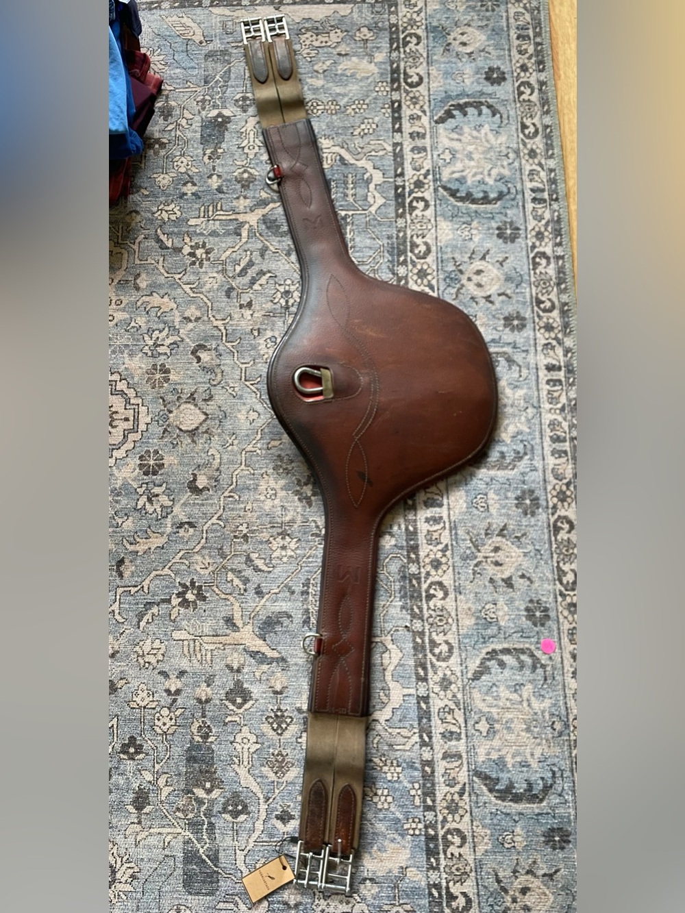 Meyer Brown Leather belly guard equestrian girth
